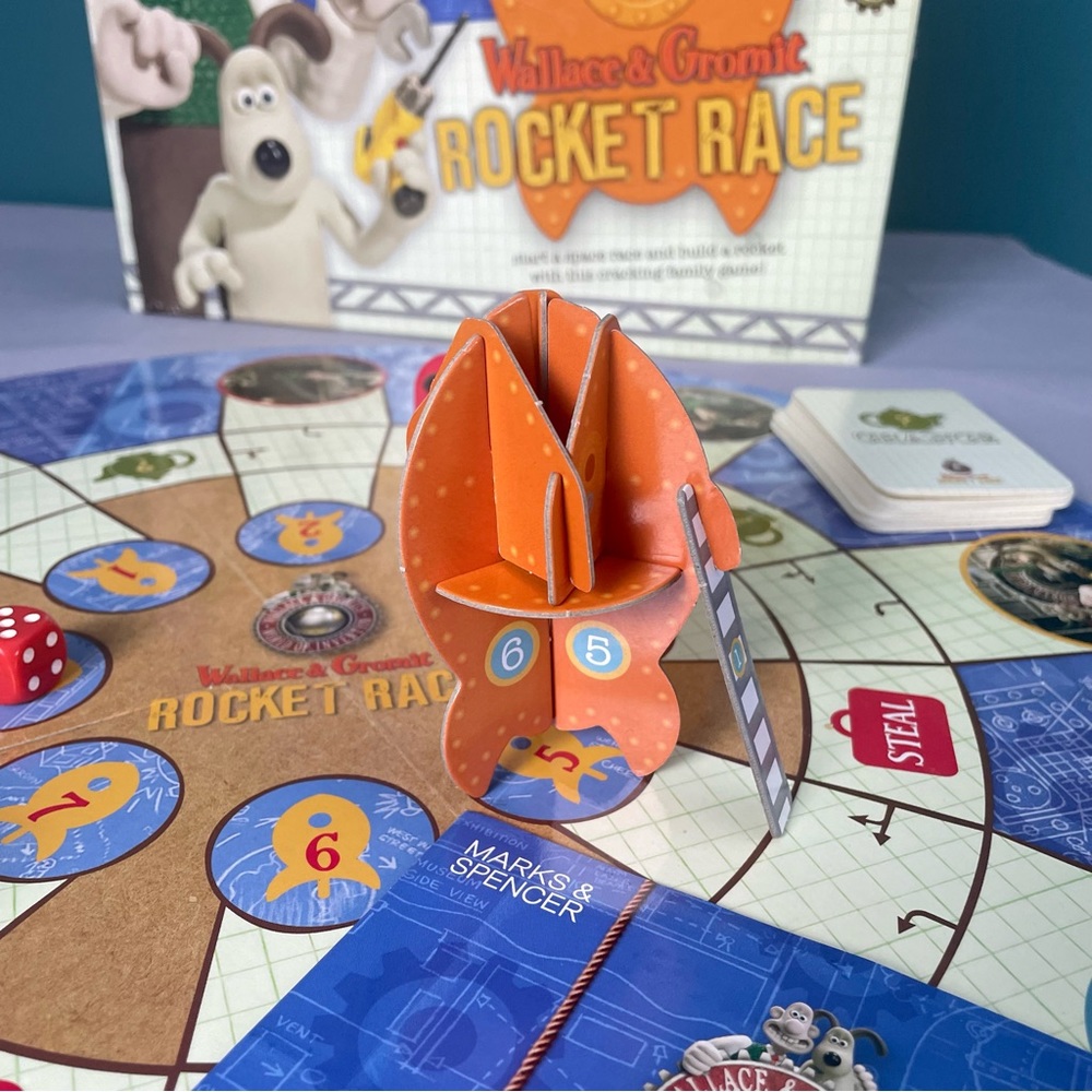 Vintage Board Game Wallace & Gromit Rocket Race BBC Marks & Spencer 1996 - Picture 5 of 14